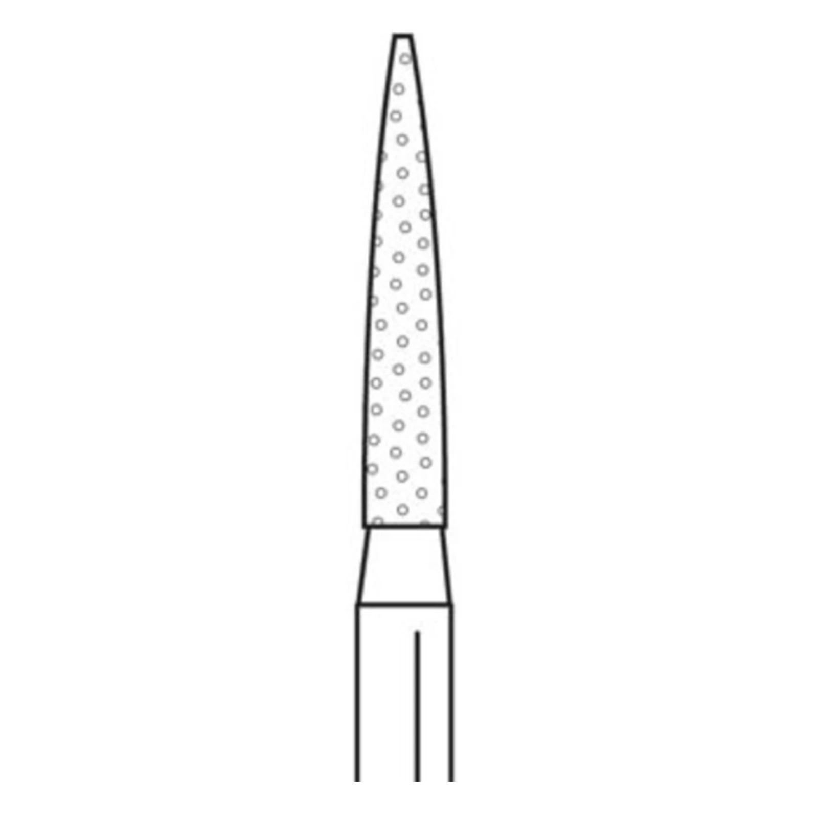 Premier Two Striper Diamond Bur FG #260.8VF, Flame, Very Fine, Yellow, 1.4mm Major/0.4mm Minor Diameter, 8mm Length, 5/Pk, 2015183 thumbnail 7