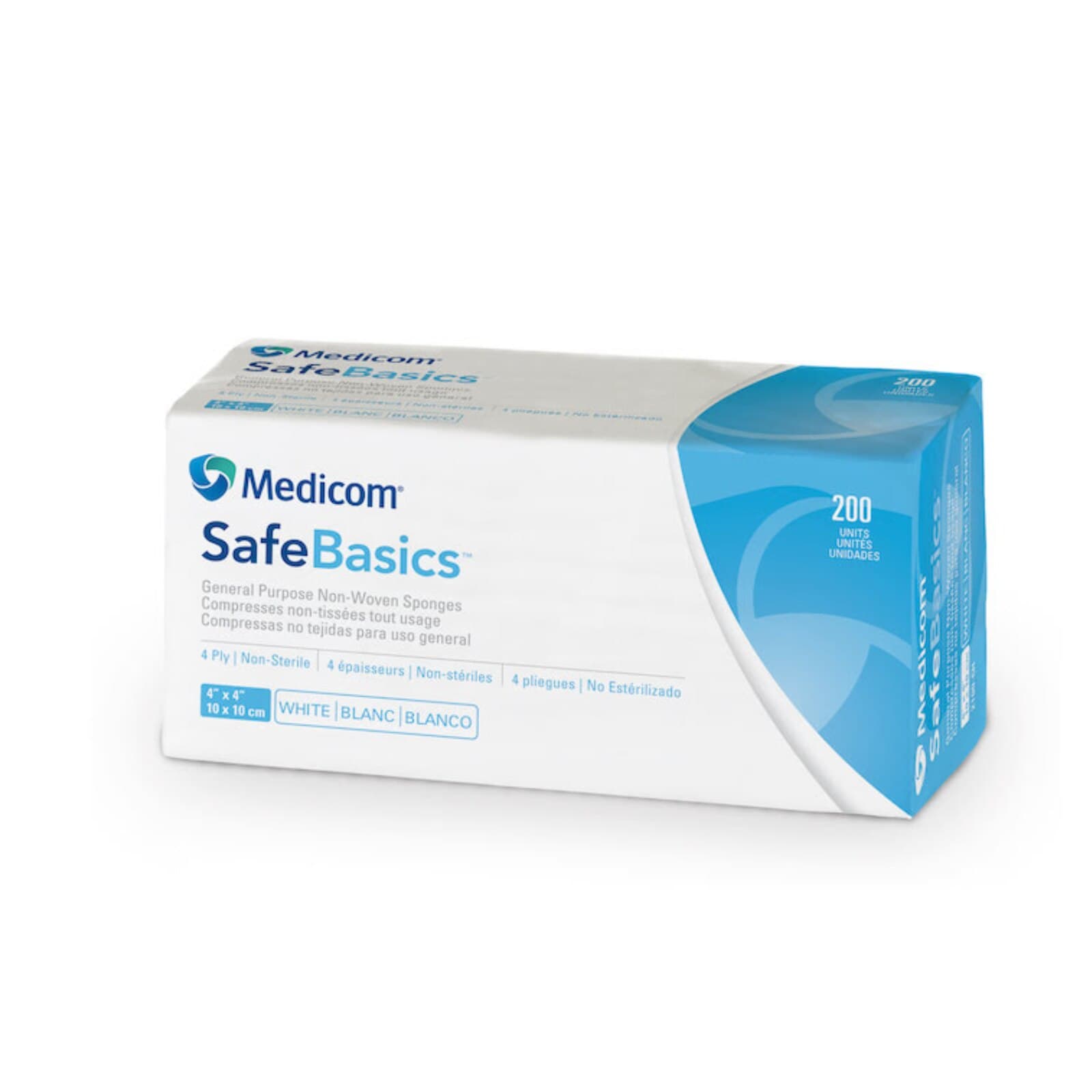 SafeBasics Non-Woven Sponges, Non-Sterile, 4-Ply, 4" x 4", 2000/Case, 2100-CH thumbnail 2