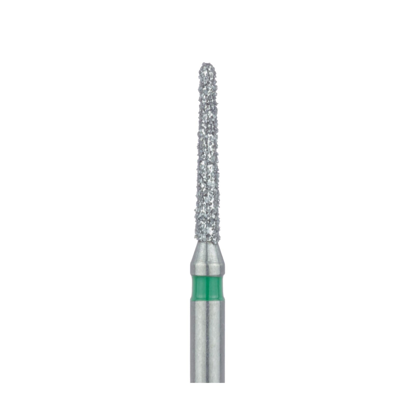Meisinger FG #850G-012 Coarse Round End Taper Diamond Bur, 1.2 mm Head, 8 mm Working Length, Green Band, Multi-Use, 5/Pk thumbnail 4