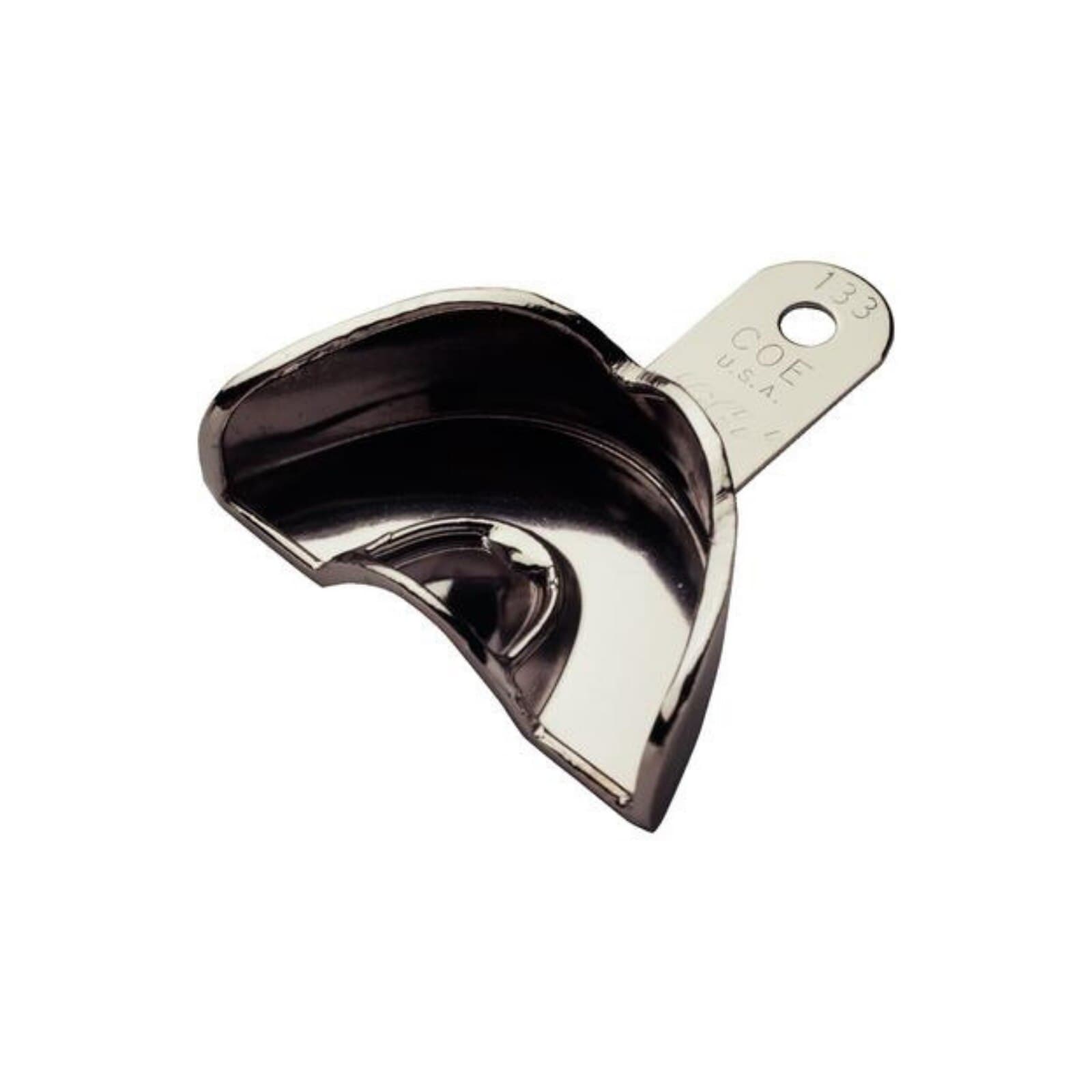 GC America COE #133 Anterior Upper Partial Nickel-Plated Solid Impression Tray, 2-5/8" W x 1-7/16" L x 13/16" D, 1/Pk, 261331 thumbnail 6