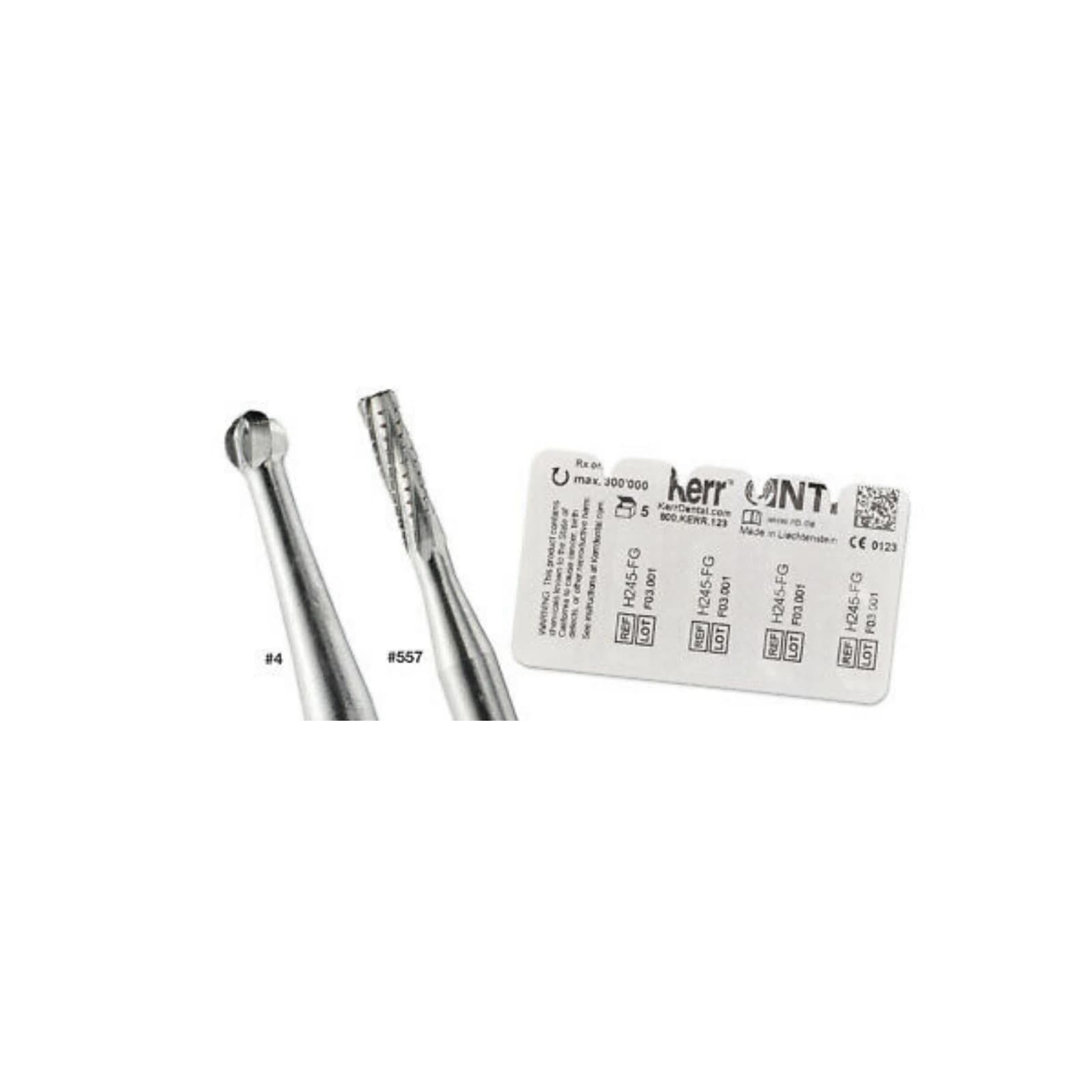 NTI 2-Piece Operative Carbide Bur, FG - Cylinder Round End, #1557, 1.0 mm Diameter, 4.2 mm Length, 100/Pkg, H1557-FG100 thumbnail 2