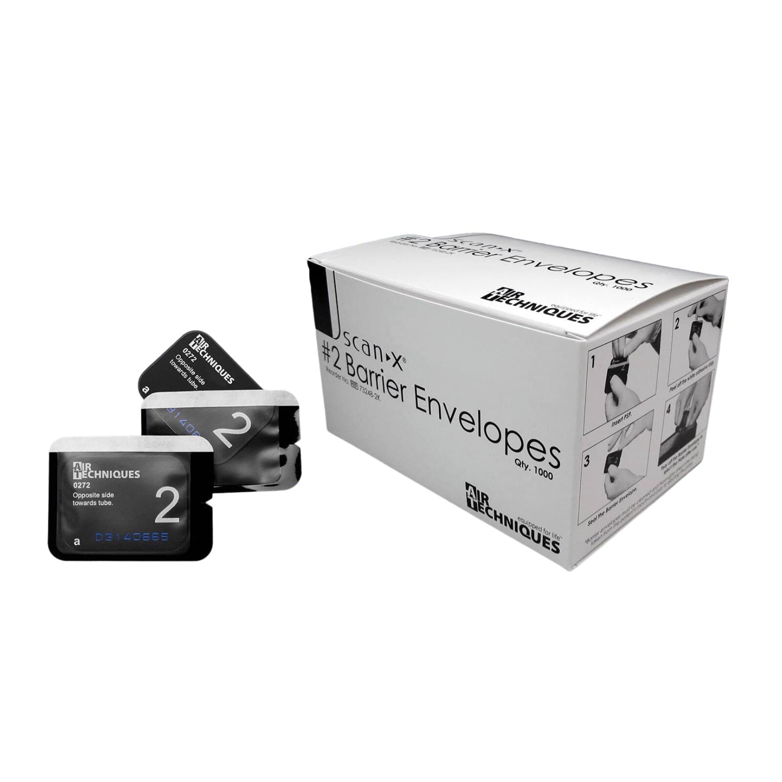Air Techniques ScanX Barrier Envelopes, Size 3, Black, 100/Box, 73248-3 thumbnail 6