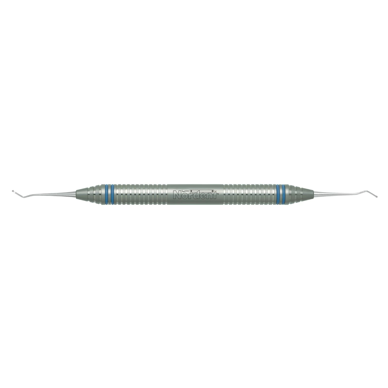 Nordent Excavator #155-156, English Pattern Spoon, 0.9 mm Head Diameter, 32° Angle, DuraLite® ColorRings™ Handle, Stainless Steel, Double End - Excavator – # 155//156, English Pattern Spoon, 0.9 mm Head Diameter, 32° Angle, DuraLite® ColorRings™ Handle, Stainless Steel, Double End - Excavator – # 155//156, English Pattern Spoon, 0.9 mm Head Diameter, 32° Angle, DuraLite® ColorRings™ Handle, Stainless Steel, Double End - Image 1