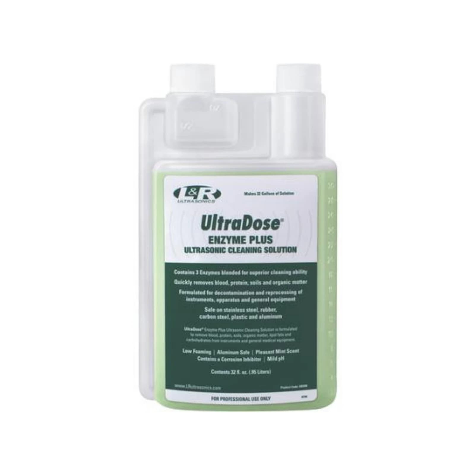 L&R UltraDose Enzyme Plus Ultrasonic Cleaning Solution, 32 oz Bottle thumbnail 2