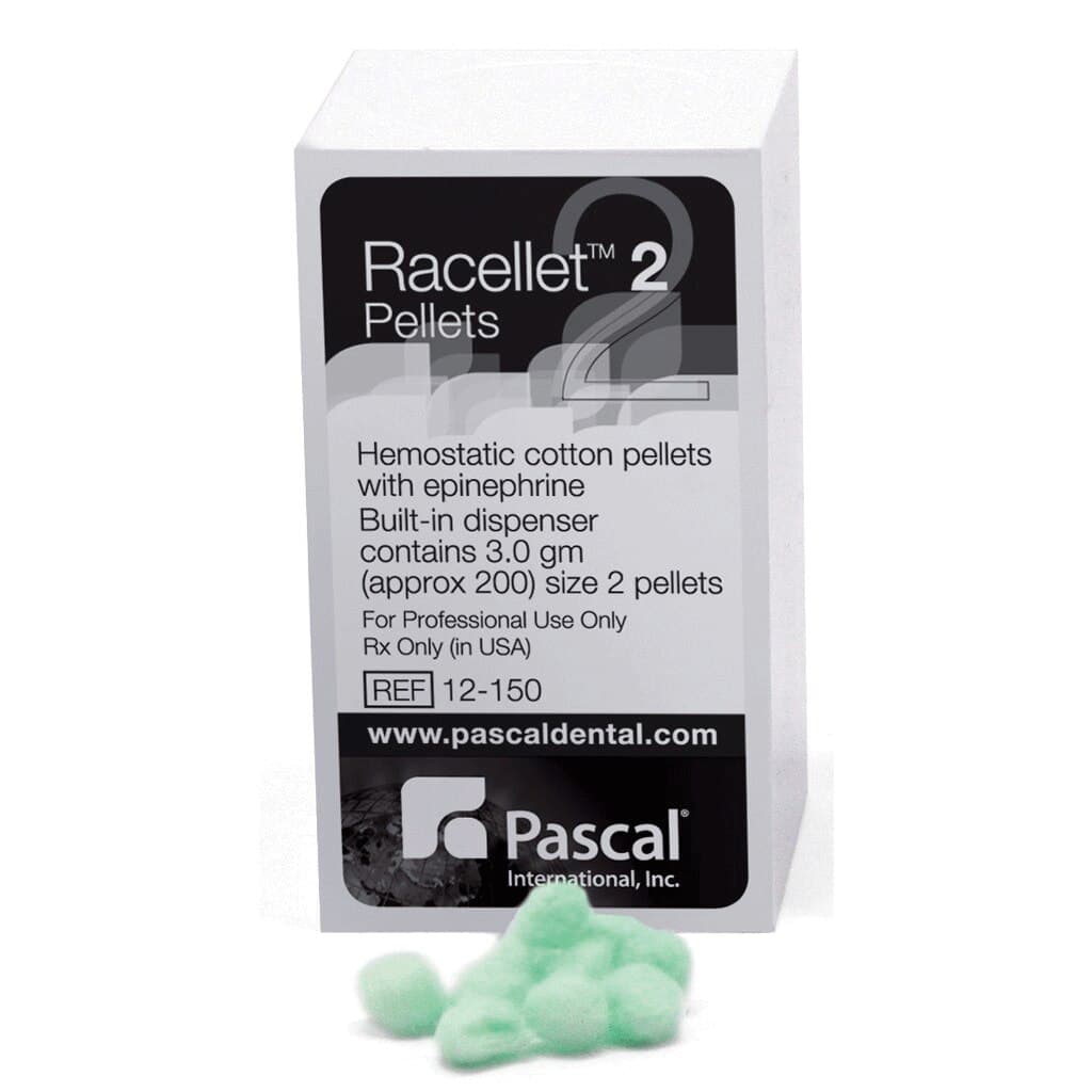 Racellet Hemostatic Cotton Pellets with Racemic Epinephrine, Size #2 (5.5mm), Green, 200/Box, 12-150 thumbnail 3