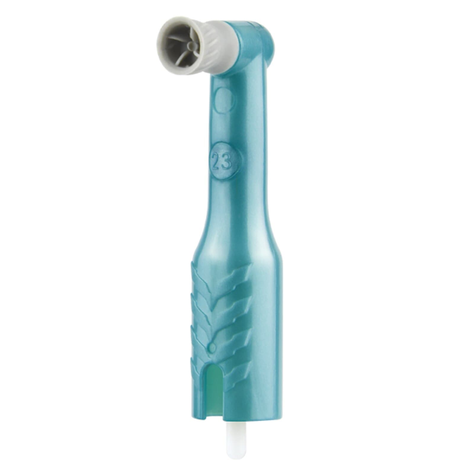 Pac-Dent Mighty Mini 90 Sterile Disposable Prophy Angles, 90°, Gray Soft Cup, Turquoise, 144/Box, S163-90-144 thumbnail 3