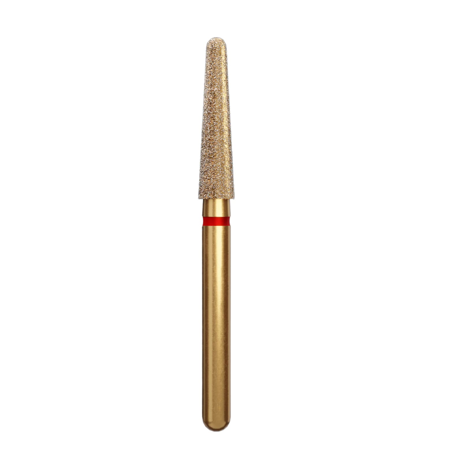 Alpen Multilayer Diamond Bur FG 856L-021, Fine Grit, Long Round End Taper, 5/Pk - Alpen FG #856L.021 Fine Grit, Long Round End Taper Diamond Bur. Package of 5 - Image 1