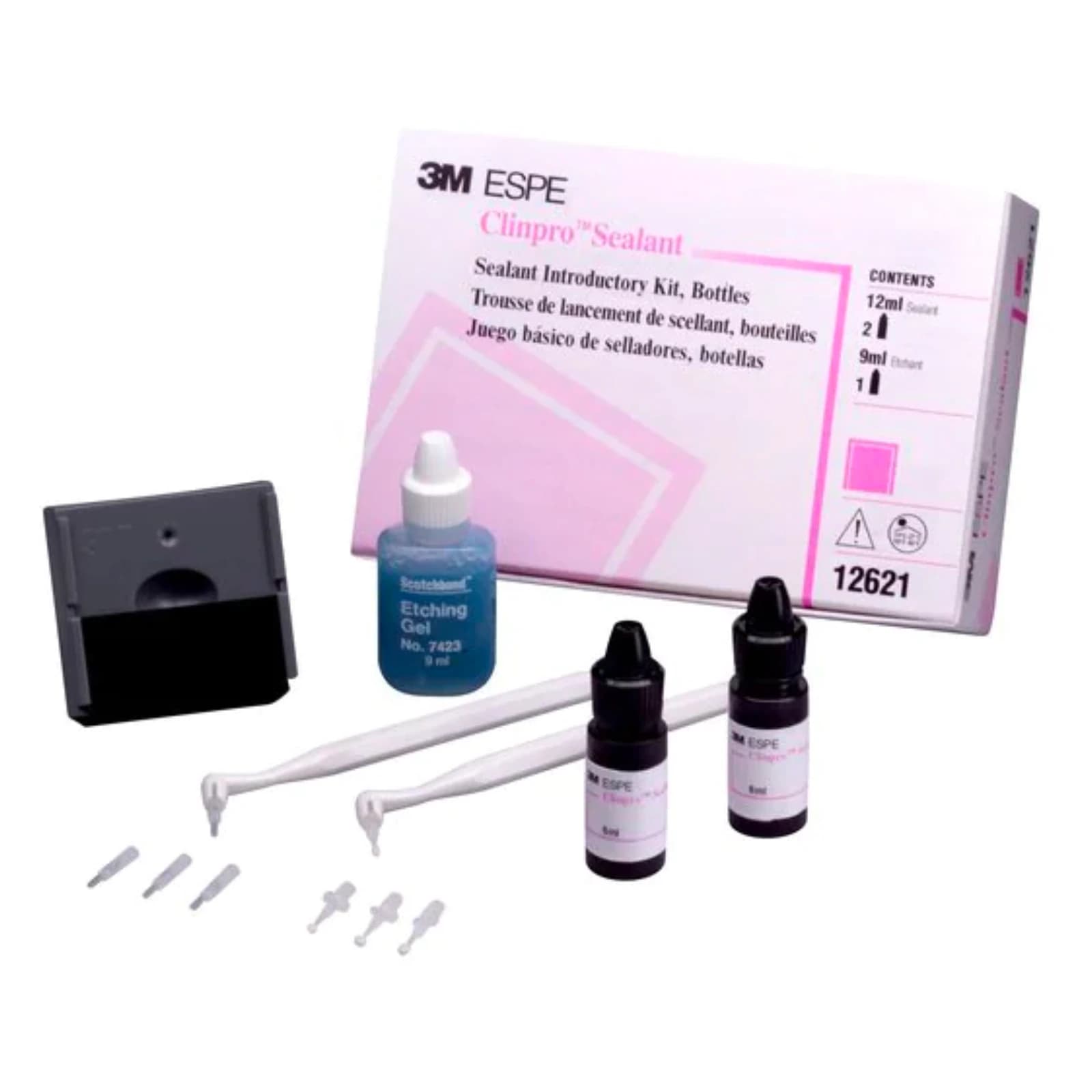 3M Clinpro Sealant Introductory Kit, Bottle, 2 x 6 mL, Light-Cure, Fluoride-Releasing, Pink-to-White Color Change, #12621 thumbnail 3