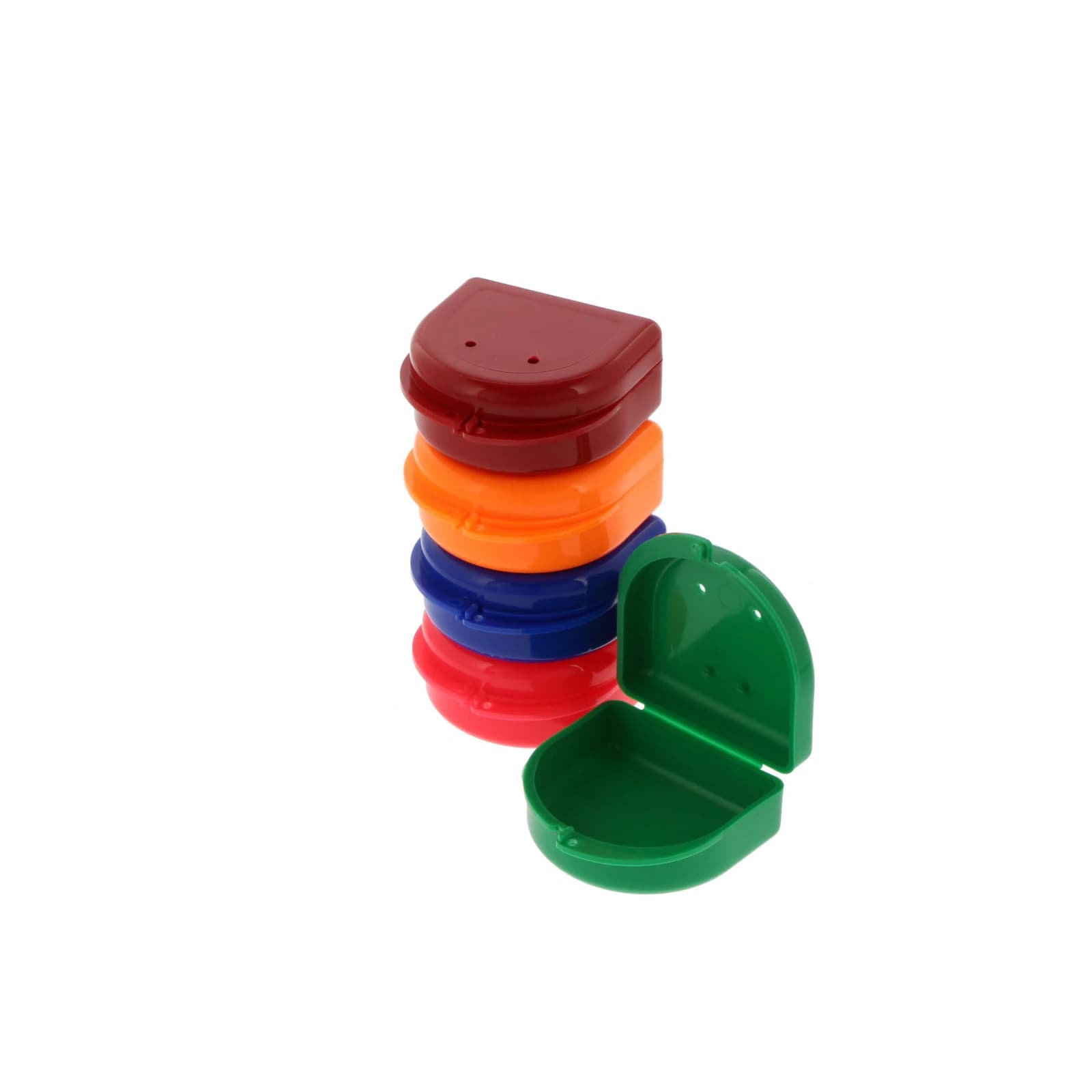 Bo-Box™ Orthodontic Retainer Case, Assorted Colors, Medium, 10/Pack, 0921517 - Bo-Box™ Assorted Color Orthodontic Retainer Case Pack of 10 - Image 1