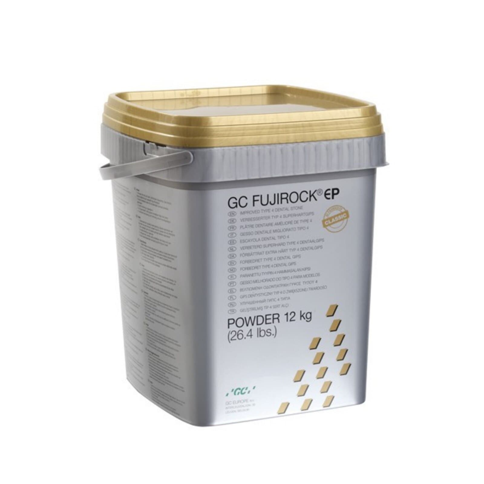 GC Fujirock EP Type IV Dental Die Stone, Classic Line, Golden Brown, 5 kg (11 lb) Pail, 890222 thumbnail 3