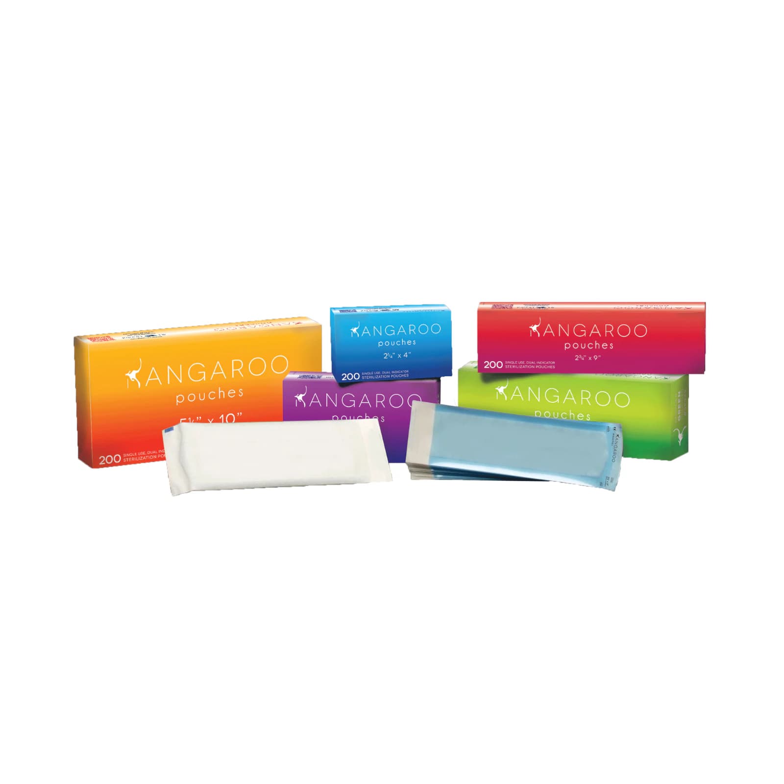 Kangaroo Self-Seal Sterilization Pouches, 5.25" x 10", Orange, 200/Box, SP5X10 thumbnail 6
