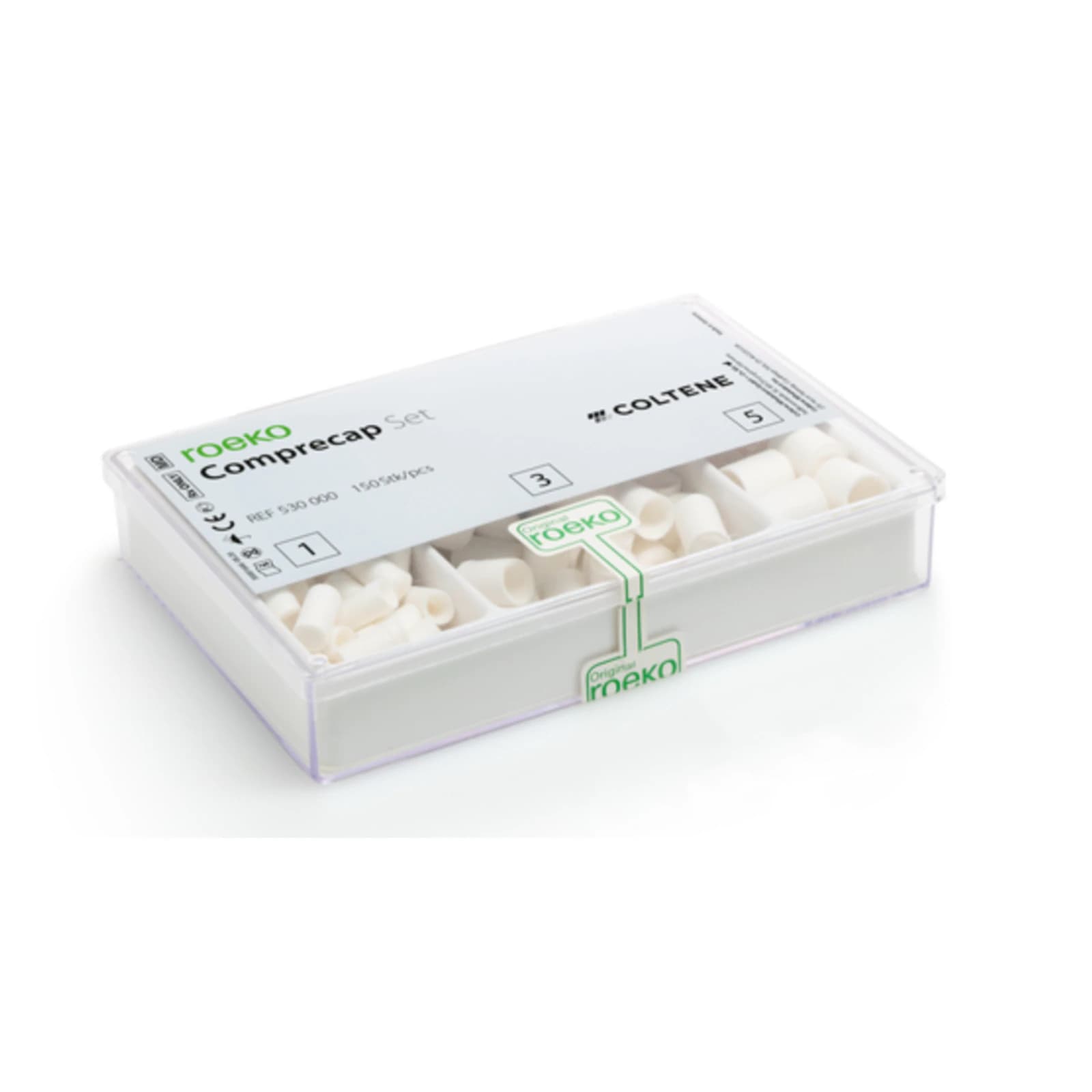 Roeko Comprecap Compression Caps, Assorted Sizes #1, #3, #5, Introductory Kit, 150/Pkg, 530000 thumbnail 2