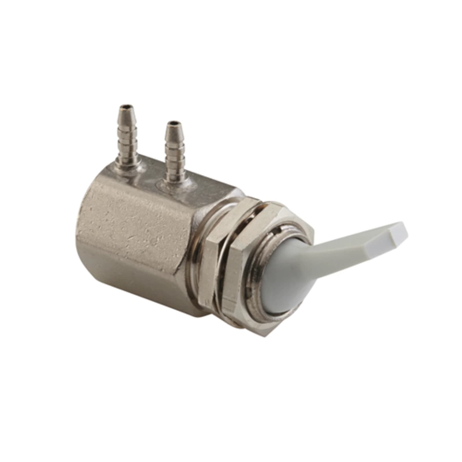 DCI International Toggle Valve, Side Port, 3-Way, On/Off, Gray - Toggle Valve Side Port 3-Way Gray - Image 1
