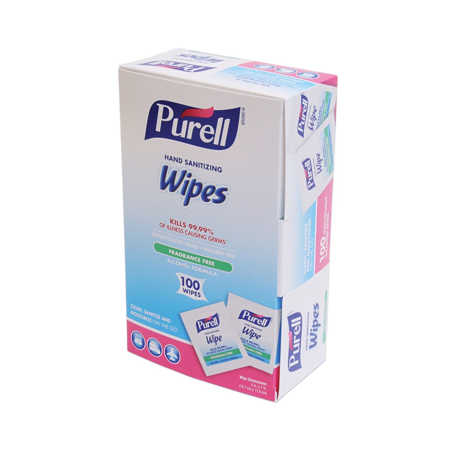 PURELL Sanitizing Hand Wipes, Alcohol Formula, 62% Ethyl Alcohol, Individually Wrapped, 100/Bx thumbnail 7