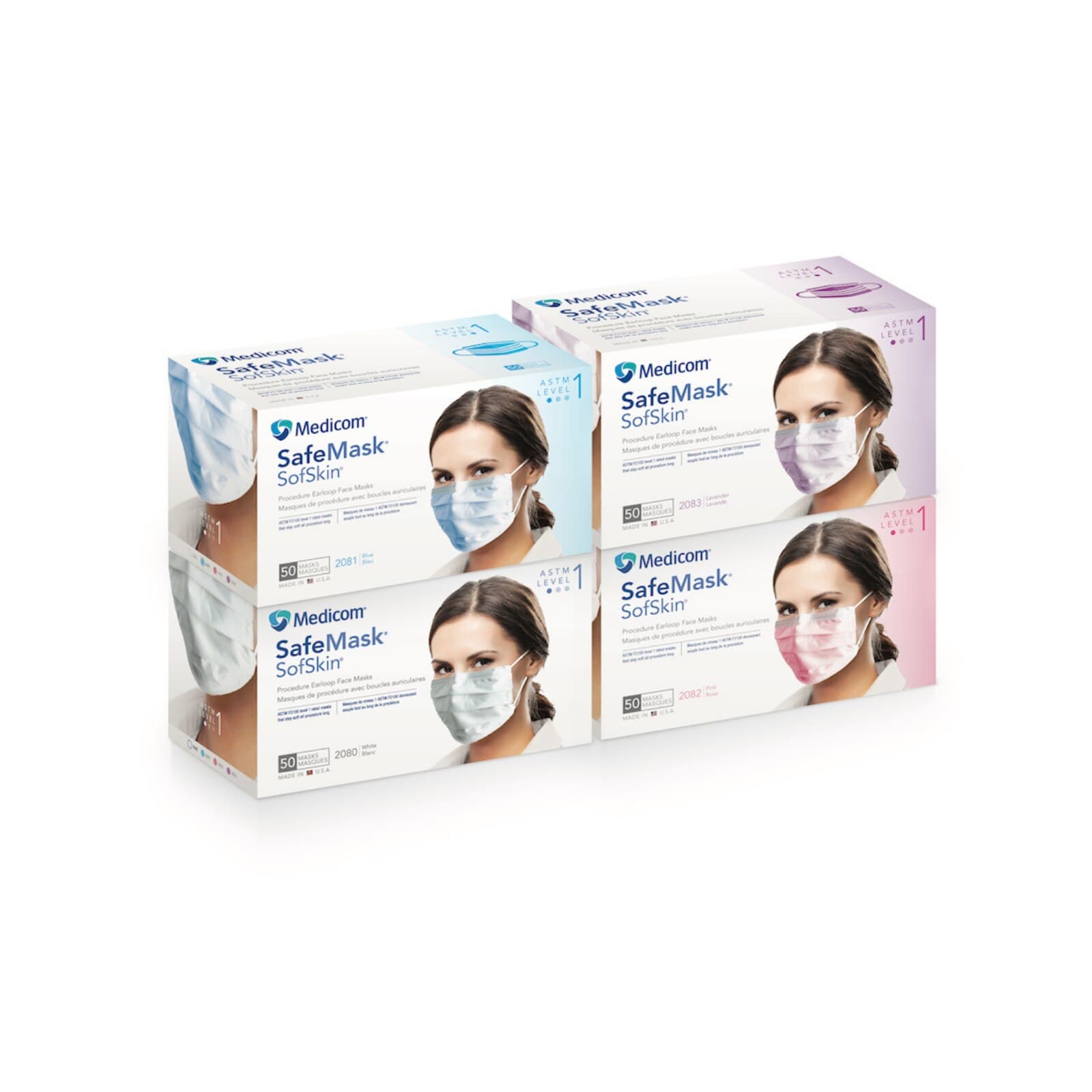 SafeMask SofSkin Procedure Earloop Face Masks, ASTM Level 1, Pink, 50/Box, 2082 thumbnail 12