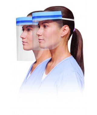 Crosstex Full-Length 9" Clear Face Shield with Elastic Headband, Anti-Fog, 72/Box, GCSS9B thumbnail 3