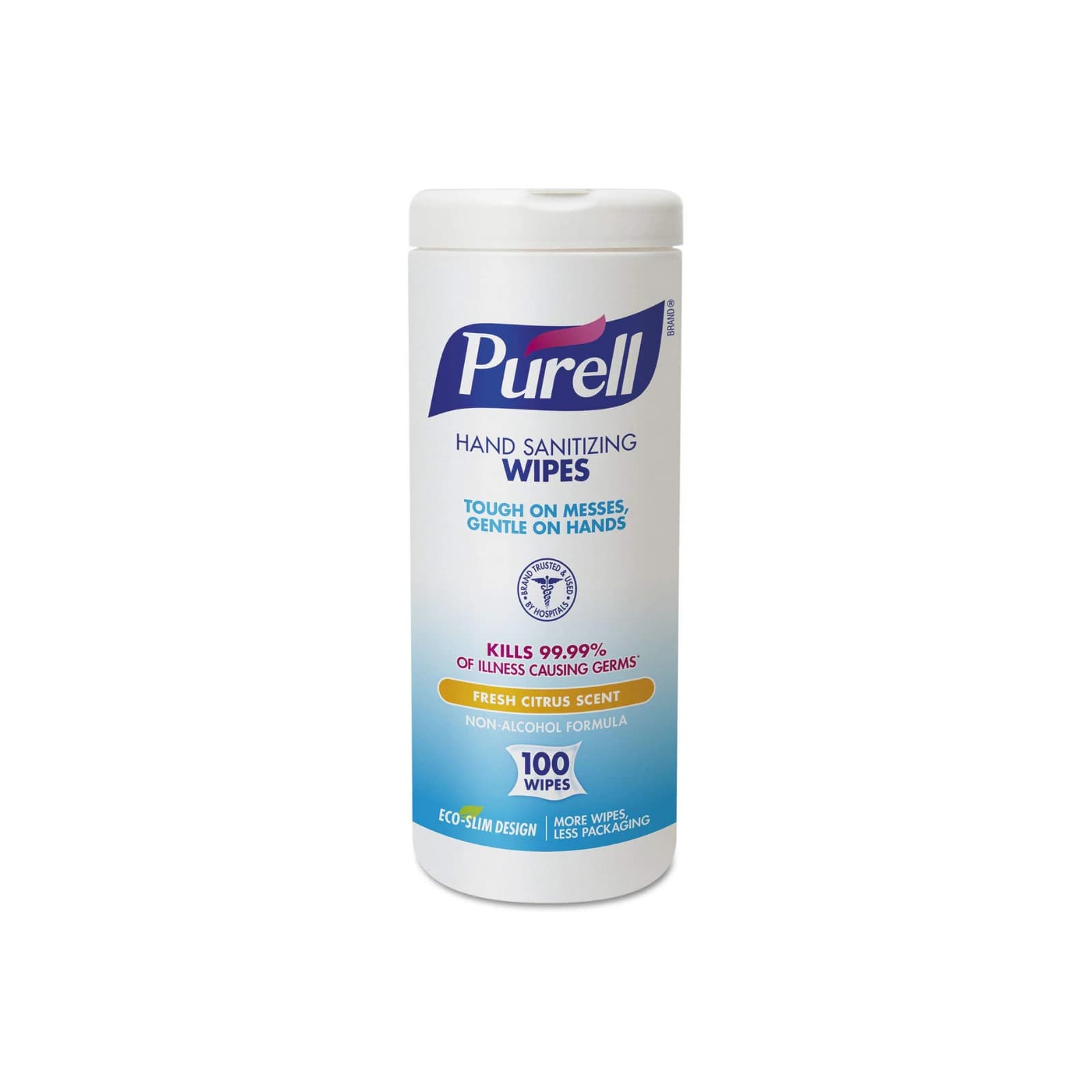 Purell Sanitizing Wipes, 100 Count Eco-Slim Canister, 100/Can - Purell Sanitizing Wipes 100/Can - Image 1