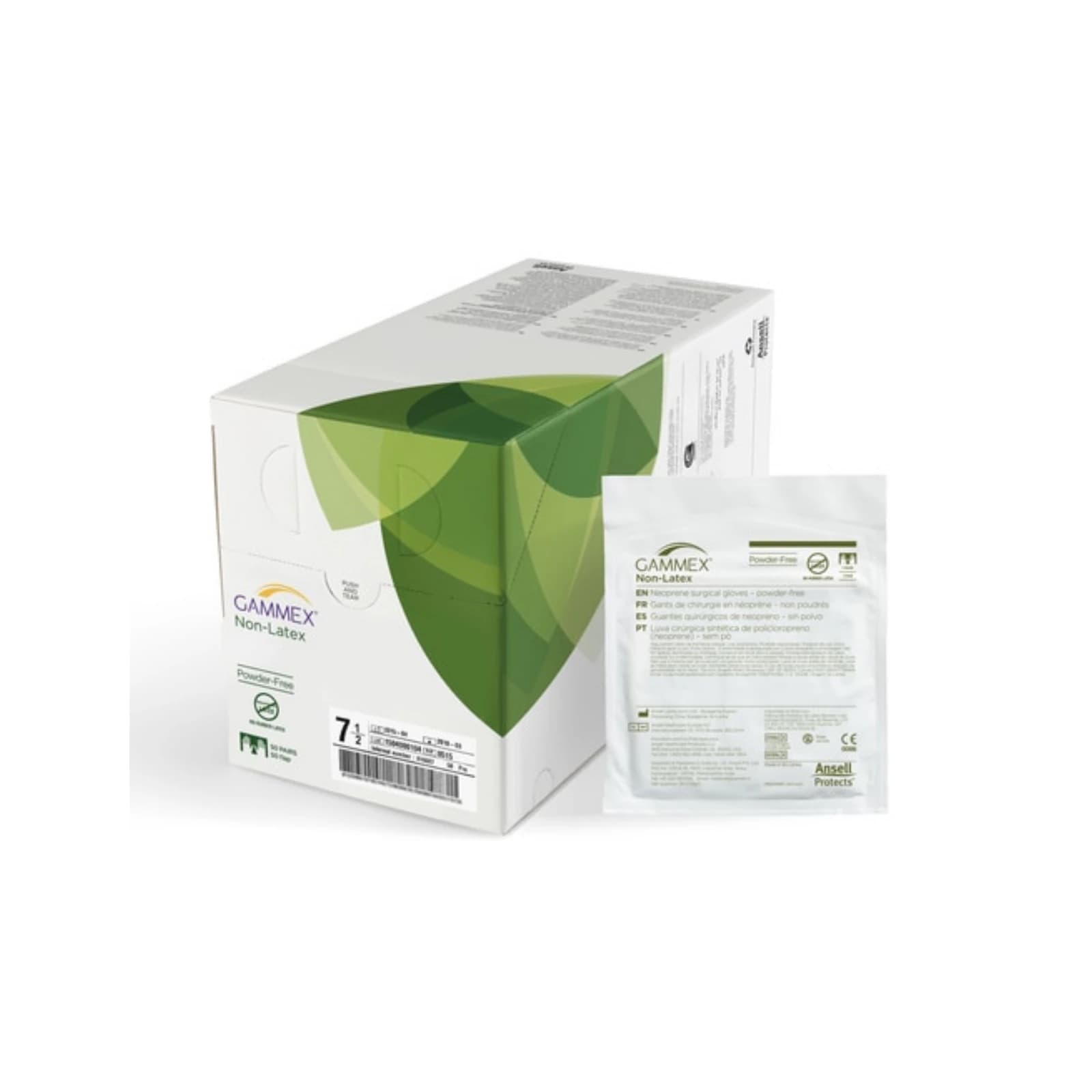 Gammex Sterile Neoprene Surgical Gloves, Size 7.0, Latex-Free, Powder-Free, 50 Pairs/Box, 4 Boxes/Case thumbnail 2