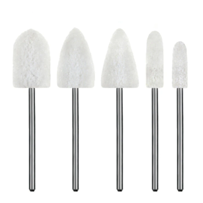 Dedeco Acrylic HP Trimmers, White, Shape #5, Medium Grit, 3/32" (2.35mm) Shank, 5/Box, 5105 thumbnail 5