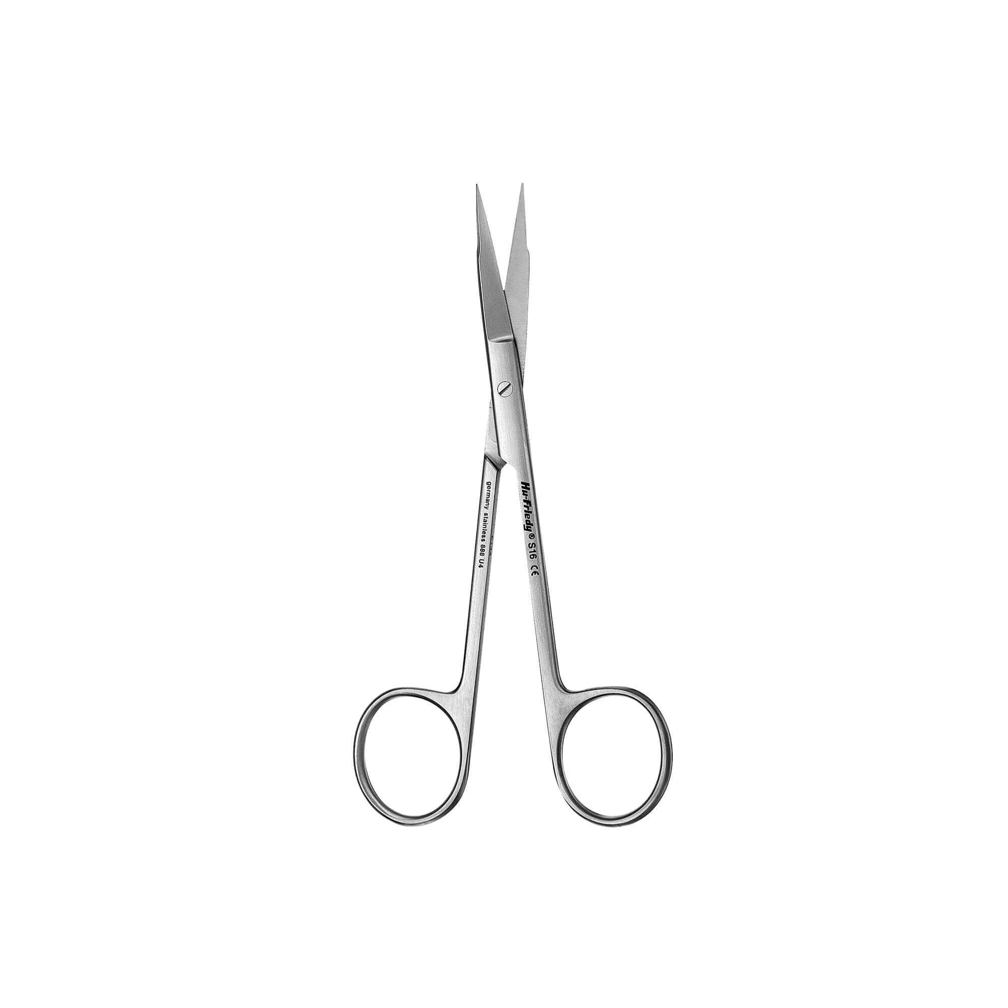 Hu-Friedy Goldman-Fox Scissors, Standard Series, Curved, 1 Serrated Blade, 5" (12.5 cm), #16, S16, 1/Pk thumbnail 3