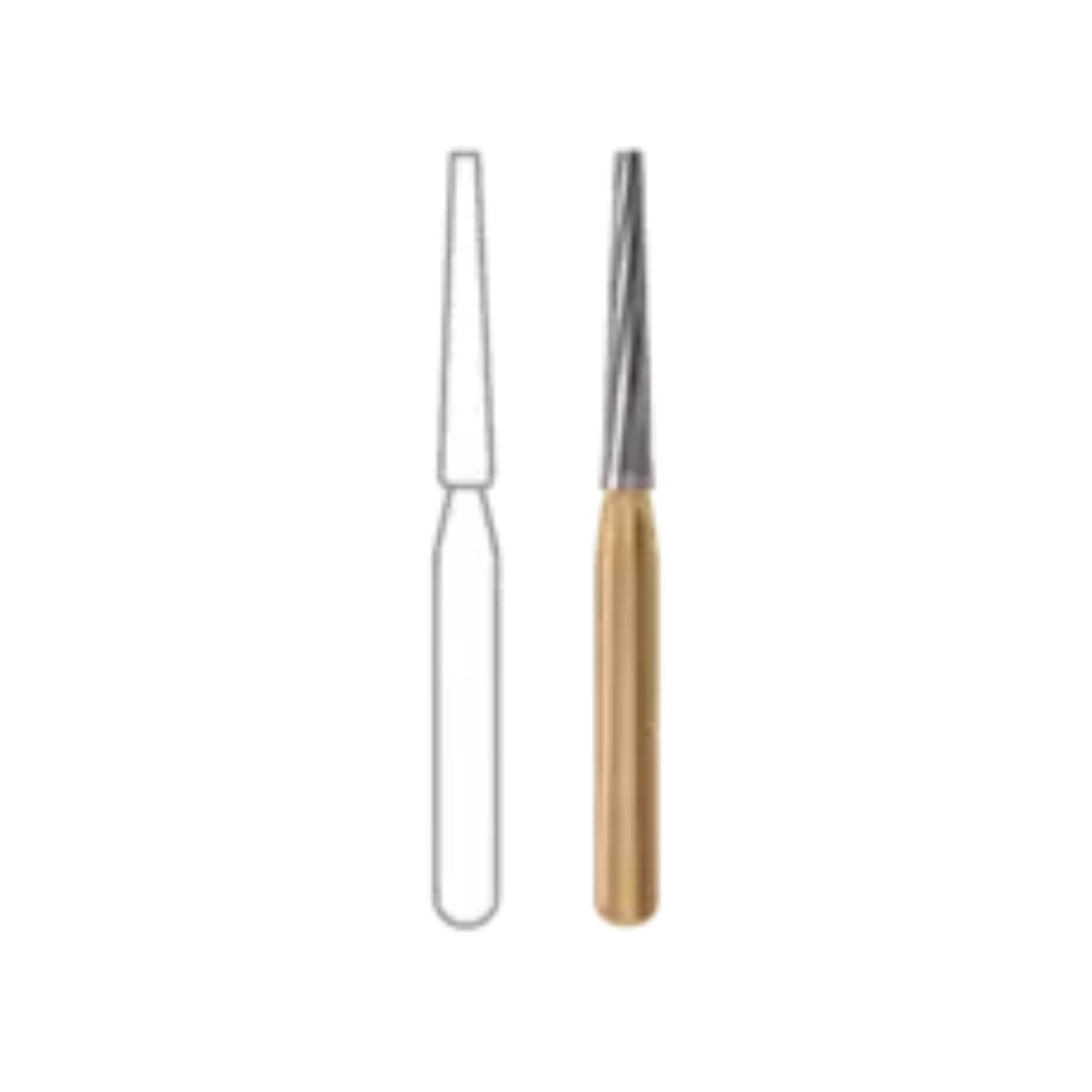 Midwest® Trimming and Finishing Carbide Bur, FG - Tapered Cone 12 Blade, #7204, 1.4 mm Diameter, 8.8 mm Length, 10/Pkg, 389516 thumbnail 2