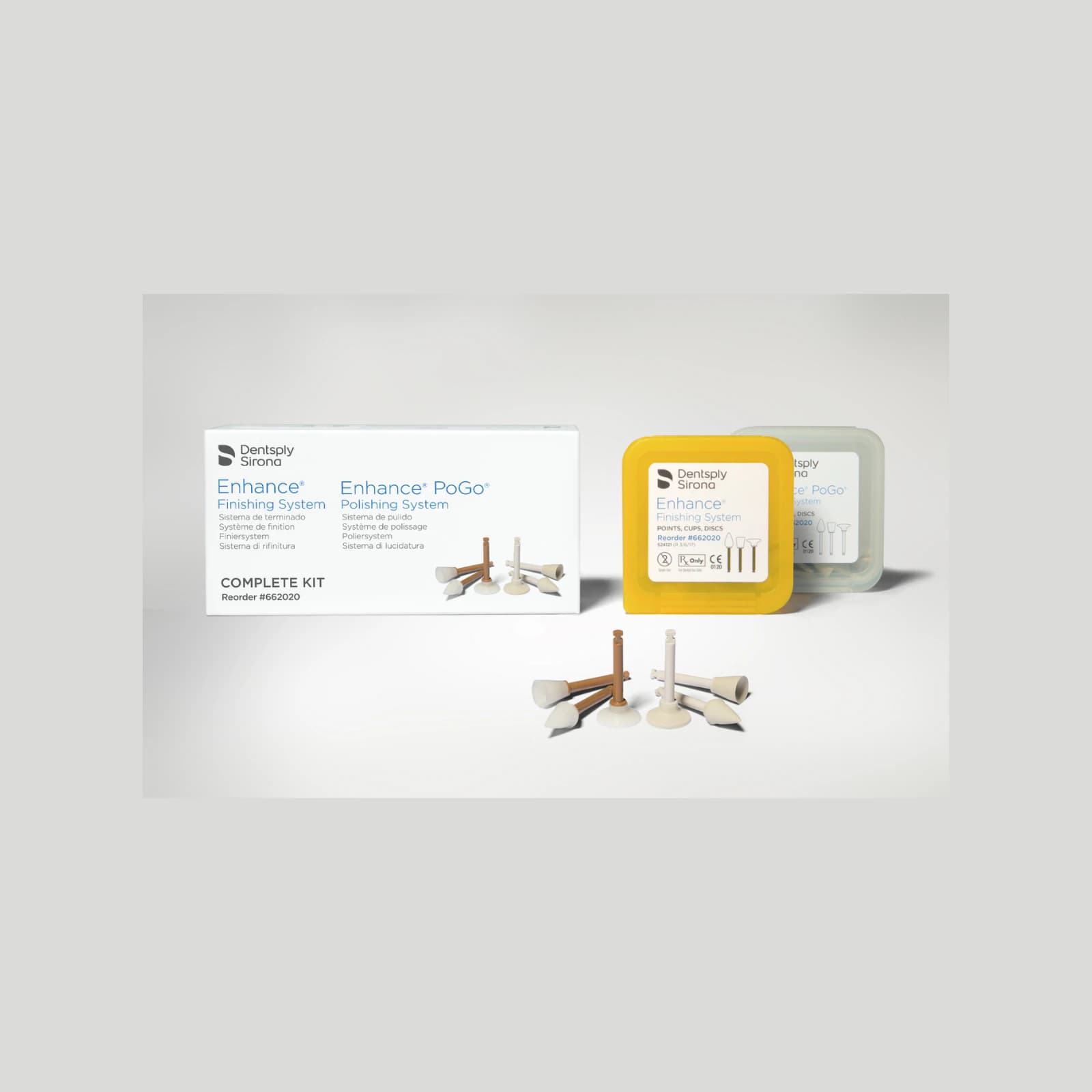 Dentsply Sirona Enhance & PoGo Complete Kit, 60 Tips (30 Enhance Finishers + 30 PoGo Polishers), 662020 thumbnail 8