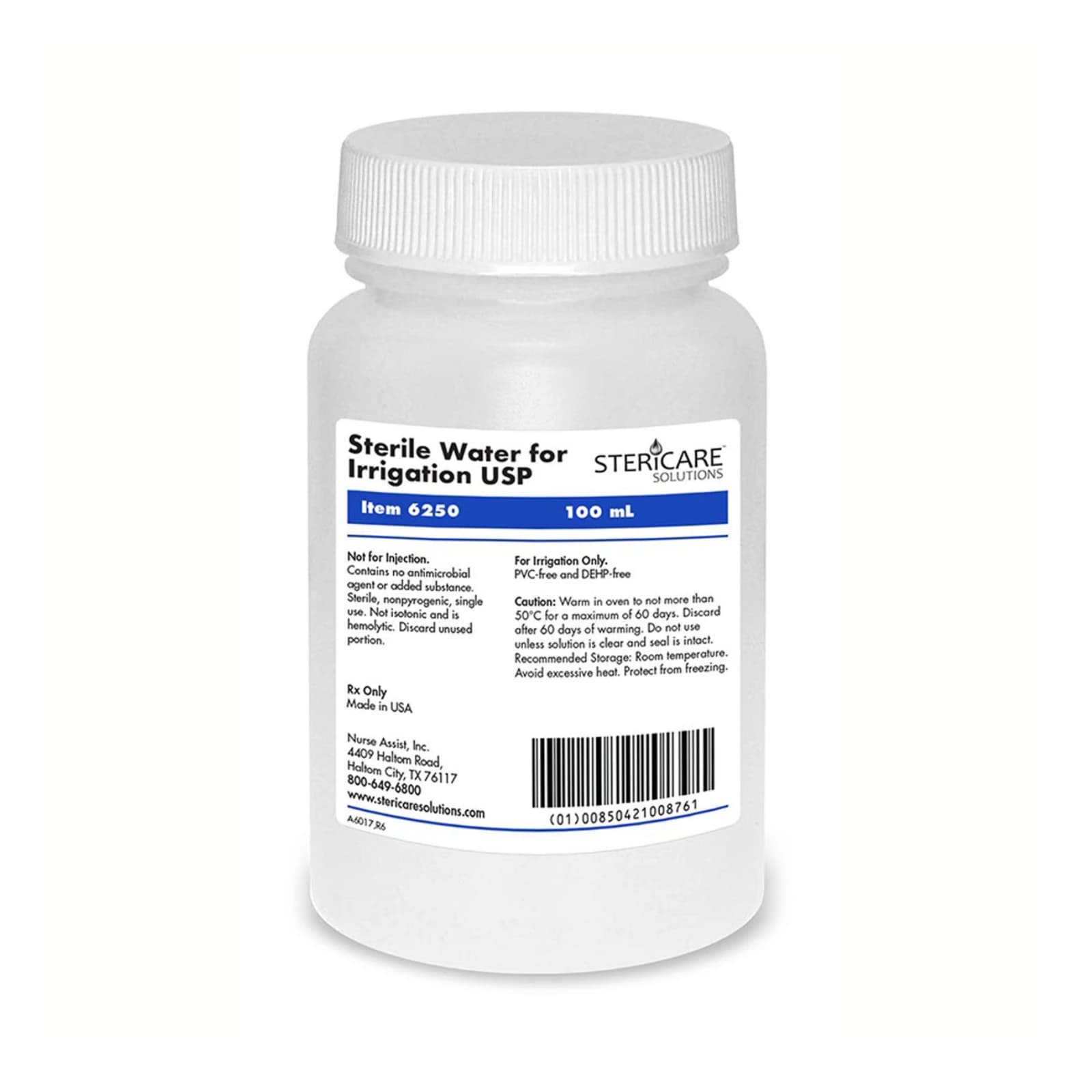 SteriCare Solutions Sterile Water for Irrigation, 100mL Plastic Pour Bottle, 48/Case thumbnail 4