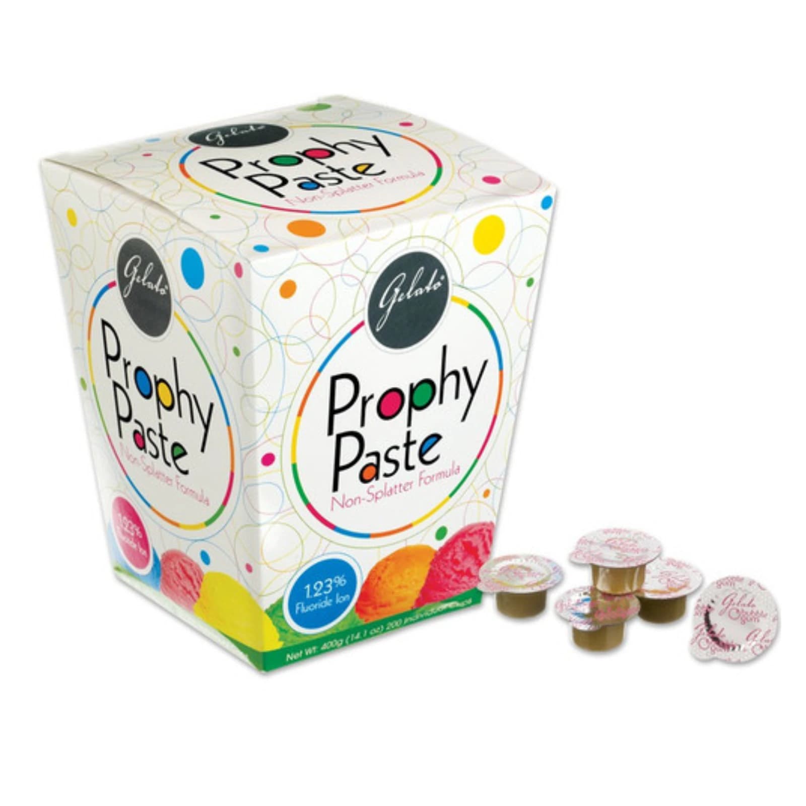 Gelato Prophy Paste with Fluoride, Medium Grit, Assorted Flavors, Unit Dose Cups, 2 g, 200/Box, 24-02677 thumbnail 7