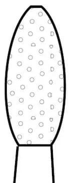 Premier Two Striper Diamond Bur, FG, Football Shape, #285.5, Coarse, Green Ring, 5/Pk, 2015143 thumbnail 7