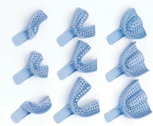 Excellent II Disposable Impression Trays, #9 Anterior, Perforated Baby Blue Plastic, 12/Pk, IT2-ANT thumbnail 7