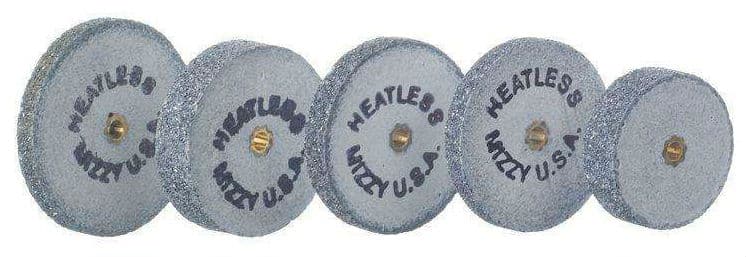 Mizzy Heatless Wheels #8, Regular Grit, Gray, 3/4" x 1/8", 50/Pkg, 6130800 - Mizzy Heatless Wheels - Image 1