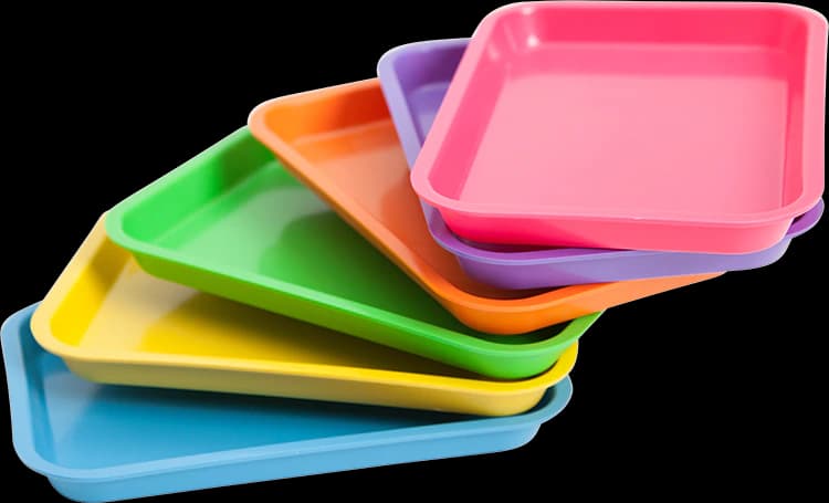 Zirc Mini Flat Setup Tray, Neon Blue, 9-3/8" x 6-3/8" x 7/8", 1/Pk, 20Z101N thumbnail 4