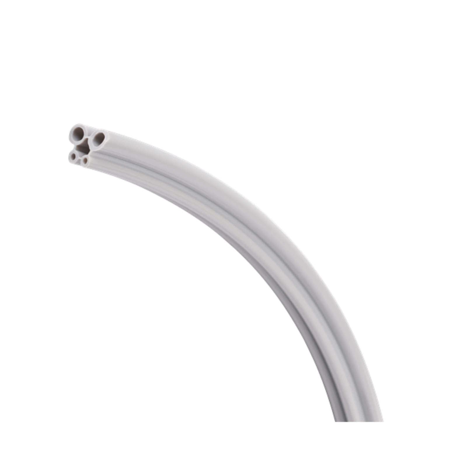 DCI International HP Tubing, 4 Hole, Straight, Gray, 100 ft/Roll - HP Tubing 4 Hole Straight 100'/Roll Gray - Image 1