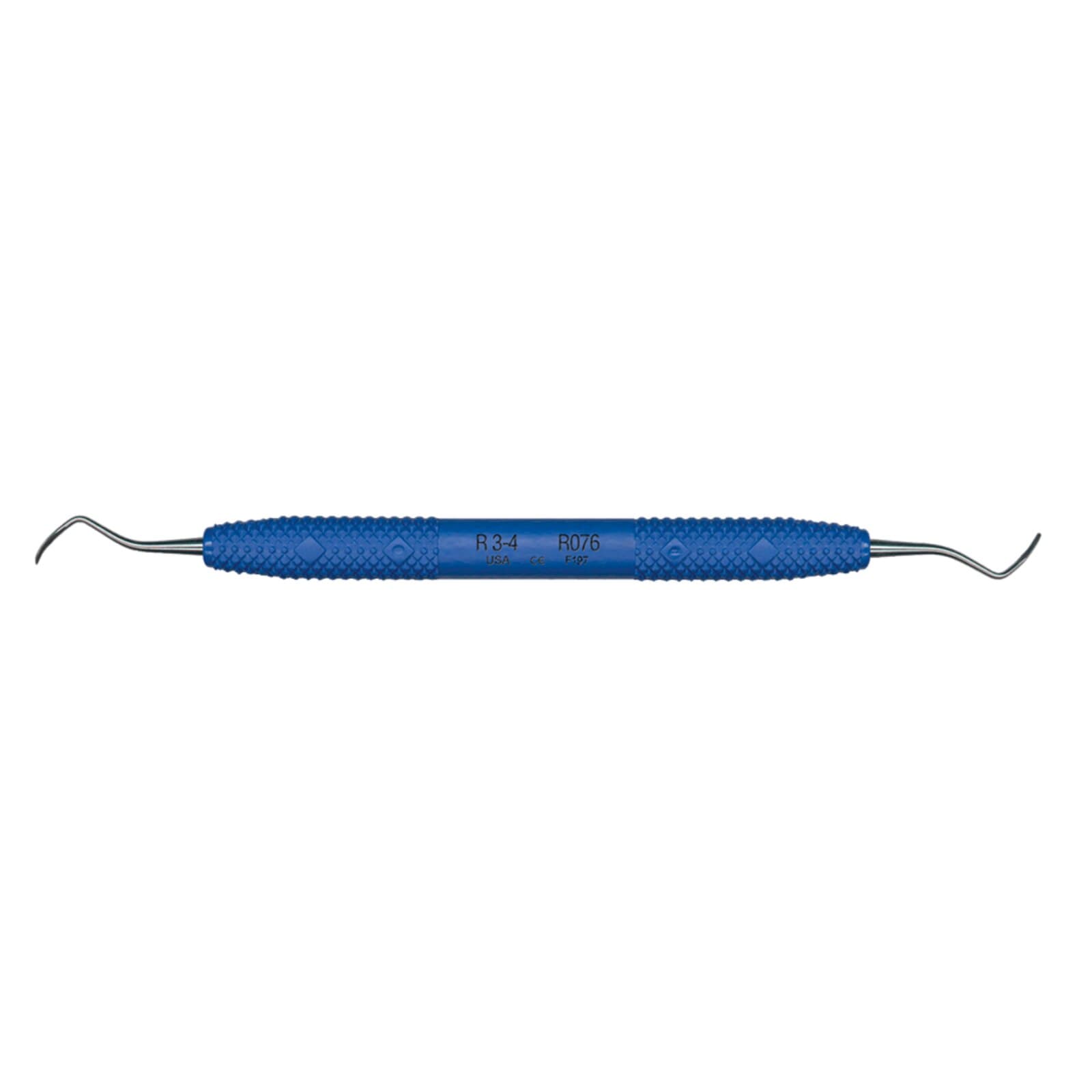PDT Rules 3-4 Universal Curette, Double End, Blue Resin Handle, R076 thumbnail 2