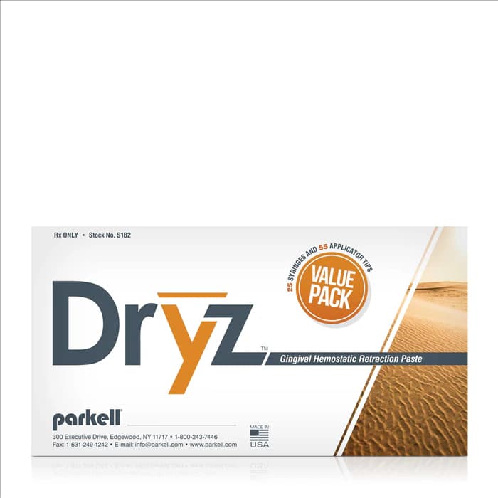 Parkell Dryz Hemostatic Retraction Paste Value Pack, 25 x 0.5 ml Syringes + 55 Applicator Tips, S182 thumbnail 3