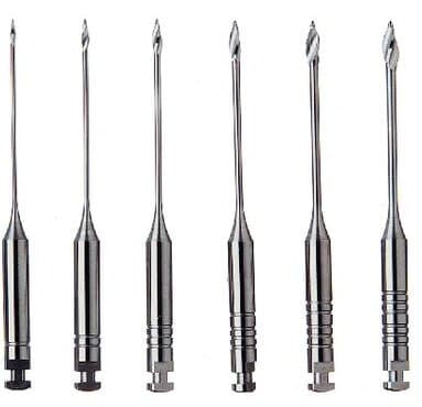 Kerr Gates Glidden Drills, RA, 18mm, Assorted Sizes #1-#6, 6/Pk, 17289 - Gates Glidden Drills RA 18mm 1-6 Asstd 6/Pk - Image 1