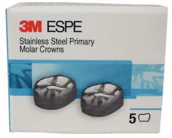 3M™ ESPE™ Stainless Steel Primary Molar Crown, Size 4, Upper Right First Primary Molar, D-UR-4, Box of 5 thumbnail 8