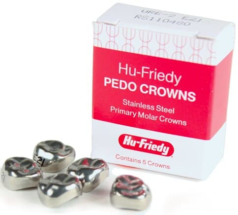 Hu-Friedy Stainless Steel Pedo Crowns, First Primary Molar, Lower Left, Size #4 (LLD4), 5/Pack, SSC-LLD4 thumbnail 6