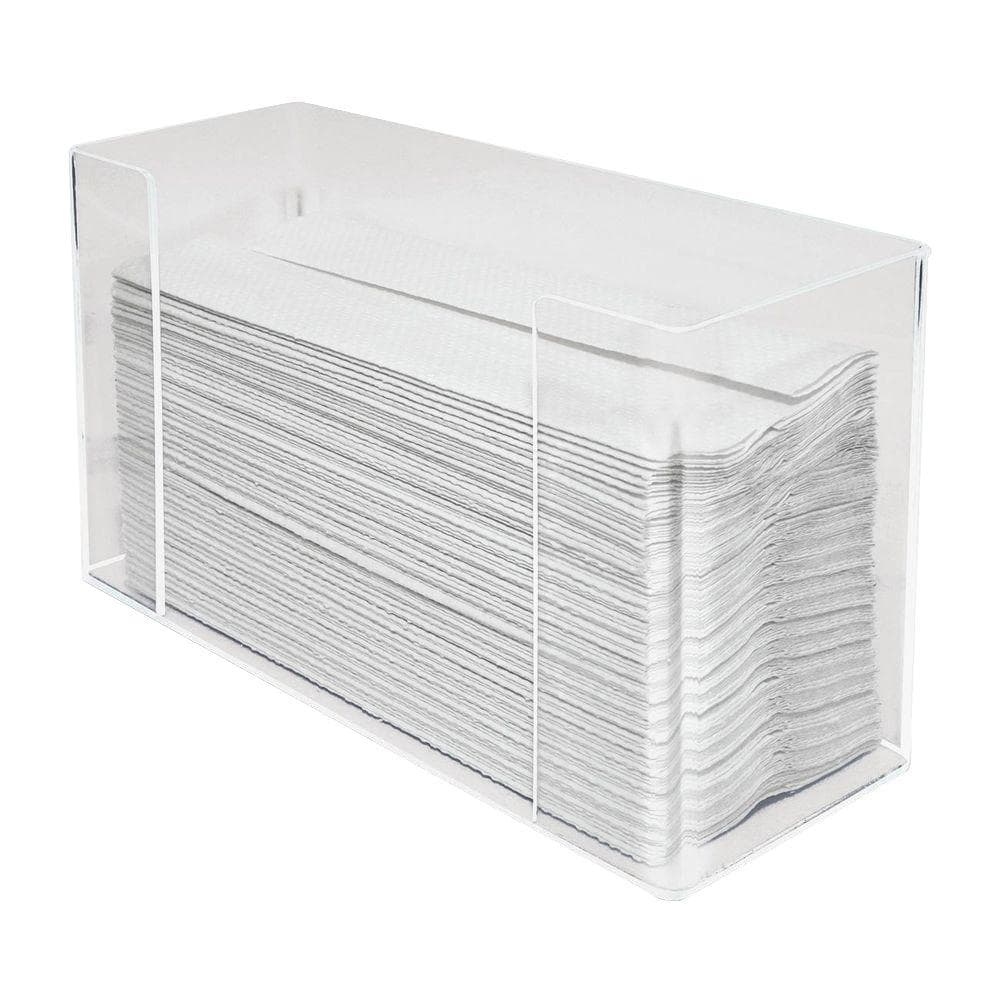Plasdent C-Fold Towel Holder, Clear Acrylic, 11-7/8"W x 5-3/4"H x 4-1/4"D, 1/Pk, 1206 thumbnail 7