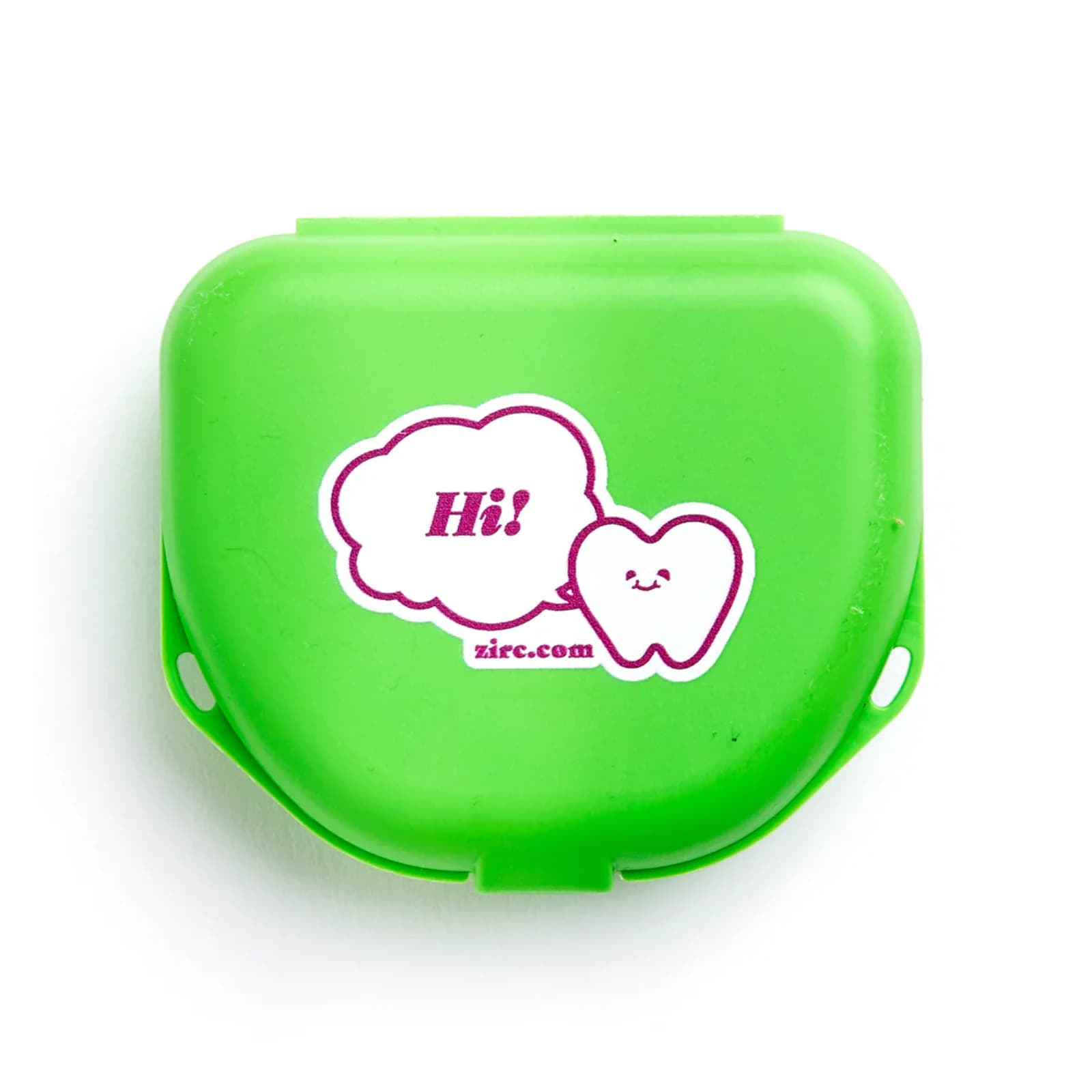 Zirc Imprinted Retainer Box, 1" Deep, Neon Green, 144/Pack, 25V500P - Imprinted Retainer Box 1-1/2In Deep Neon Green Pack of 144 - Image 1