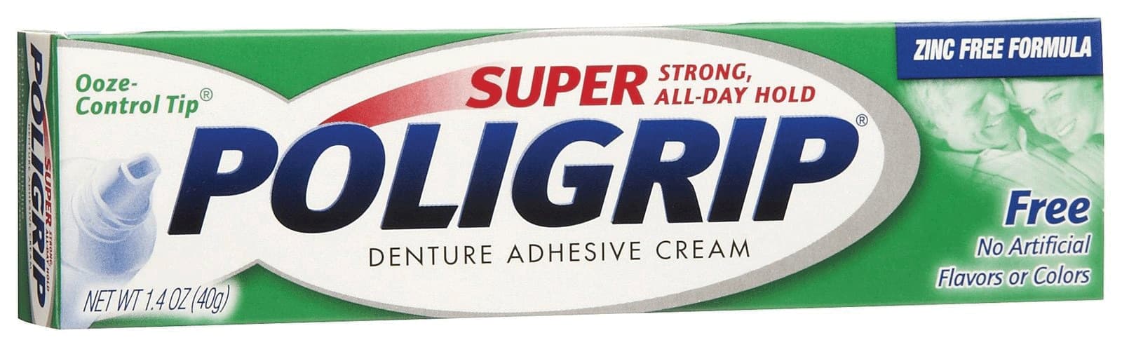 Super Poligrip Denture Adhesive Cream, Zinc Free, Travel Size, 0.75 oz Tubes, 12/Pk thumbnail 2