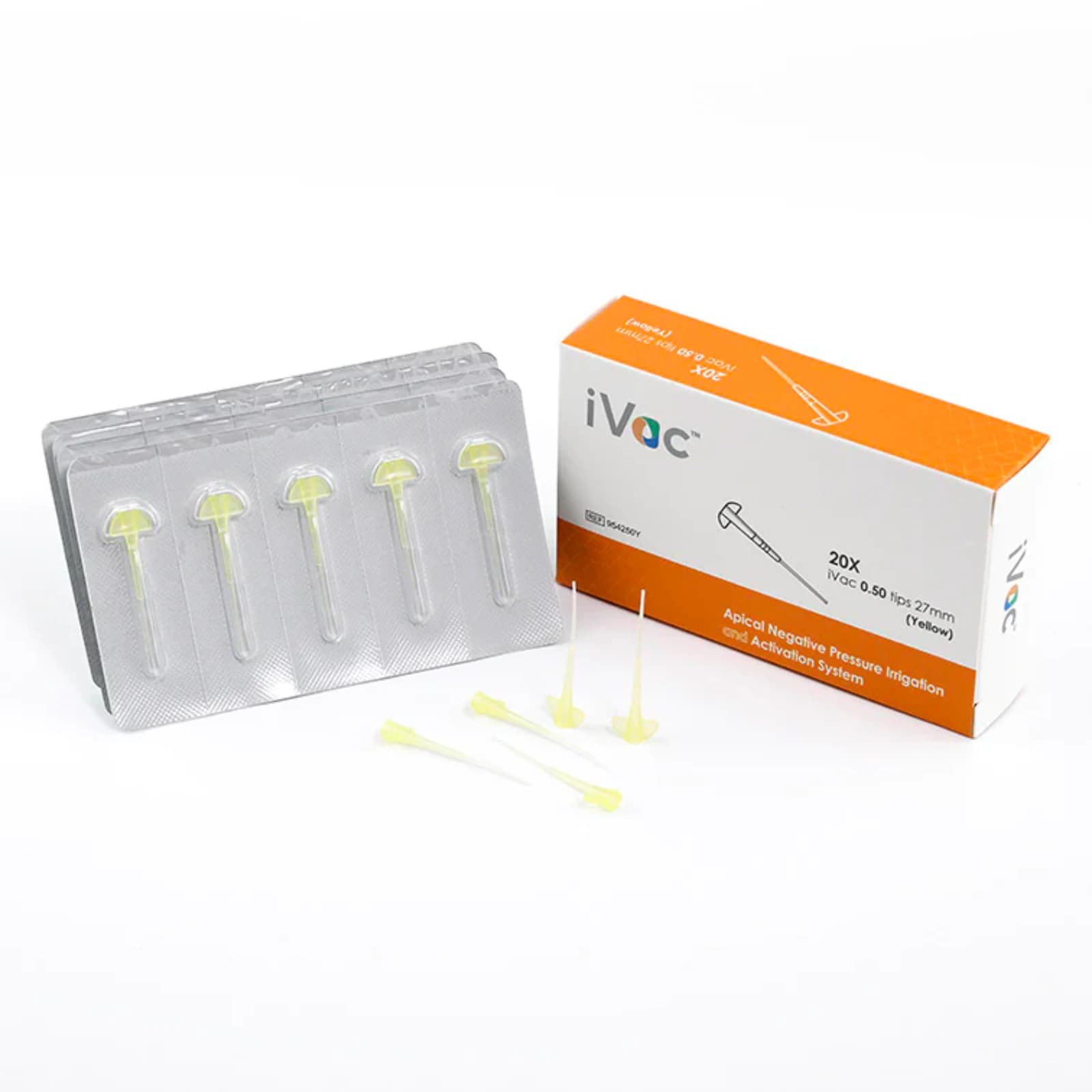 Pac-Dent iVac Apical Negative Pressure Irrigation System Refill Tips, 0.50 mm, 27 mm, Yellow, 20/Pkg, 954250Y thumbnail 2