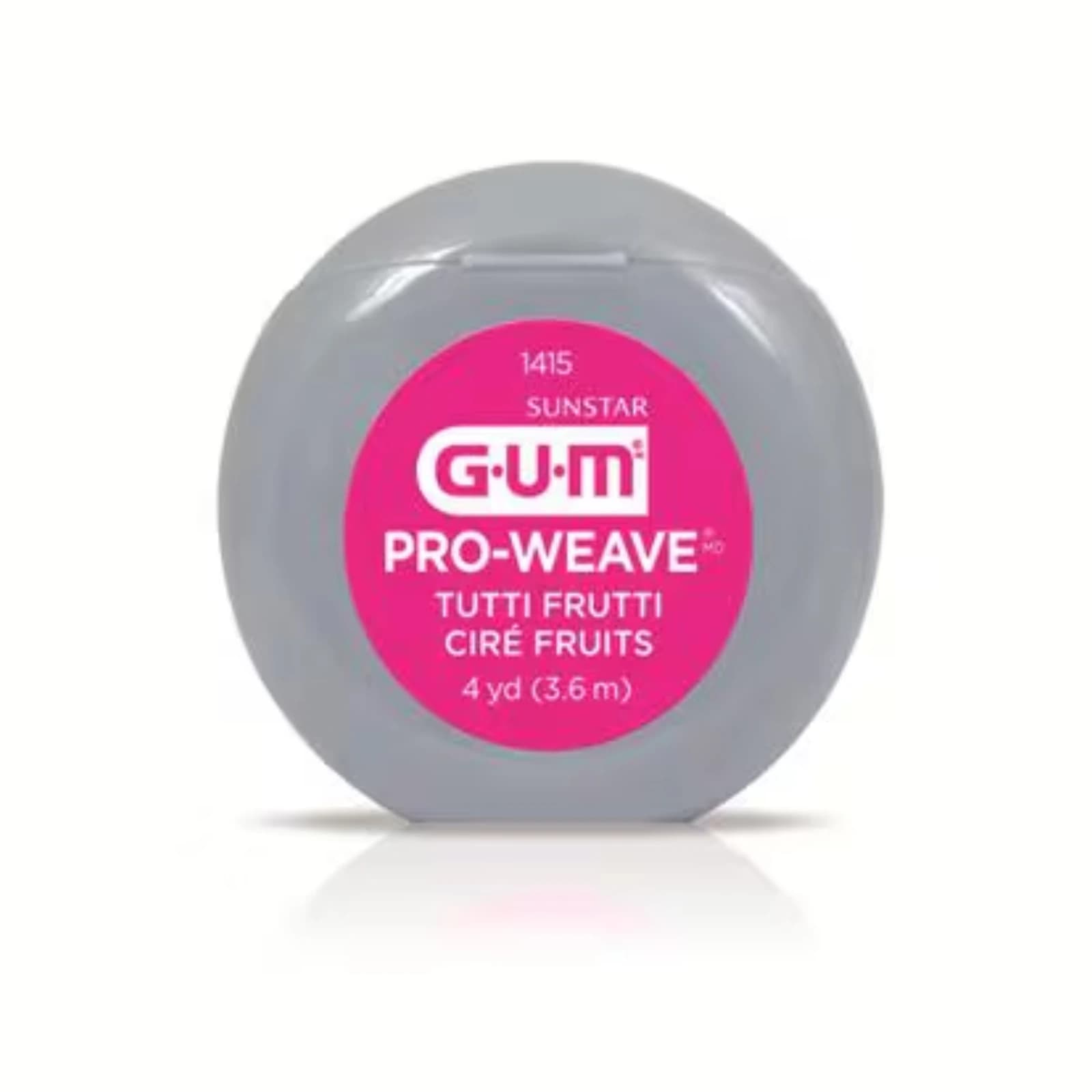 GUM ButlerWeave Waxed Tutti-Frutti Dental Floss, 4 yd, 144/Bx - GUM Pro Weave Floss Tutti Frutti 4yd 144/Bx - Image 1