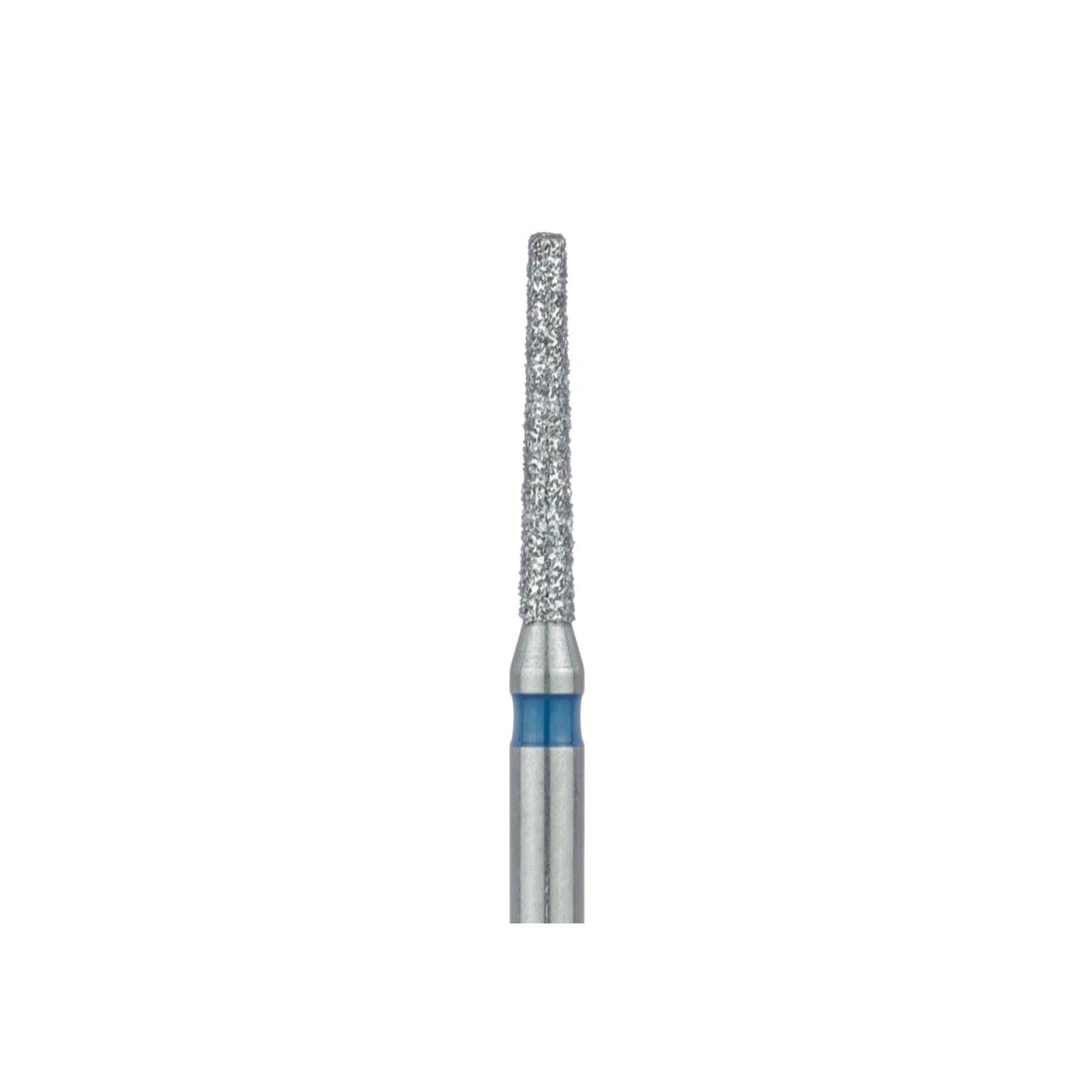 Meisinger 847-012-FG Medium Diamond Bur, Flat End Tapered, Friction Grip, 1.2 mm Head Diameter, 8 mm Working Length, Blue Ring, 5/Pack thumbnail 3