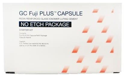 GC Fuji PLUS Resin-Reinforced Glass Ionomer Luting Cement, No-Etch Capsule Starter Package, 48 Capsules + Applier, White thumbnail 10