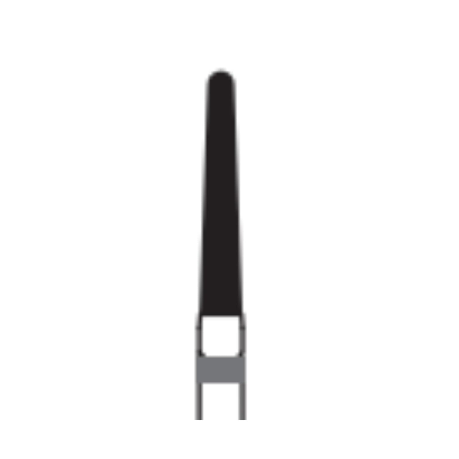 Midwest Multi-Use Diamond Bur FGSS #856L-016SC, Super Coarse, Taper Long Round End, 1.6 mm Diameter, 9.0 mm Length, Black Ring, 5/Pkg thumbnail 2