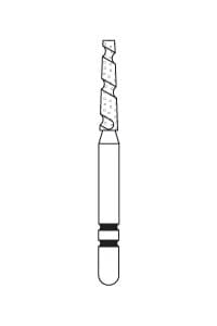 Two Striper TS2000 Diamond Bur, Flat-End Taper, FG, Coarse, #2000.7, 1.4mm Major/0.9mm Minor Diameter, 7mm Length, 5/Pkg, 2000007 thumbnail 2