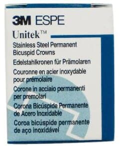 3M Unitek Stainless Steel Permanent Bicuspid Crown, Lower Left First Bicuspid, Size 6 (6LL), 5/Box, 900536 thumbnail 7
