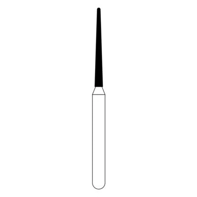 NTI FG Diamond Bur, Medium Grit, Round End Taper, #850-010 (M850-010), Friction Grip, 1.0 mm Diameter, 10.0 mm Length, 5/Pack thumbnail 2
