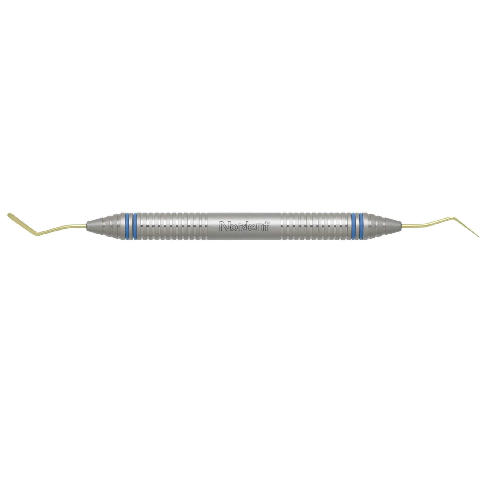 Nordent Composite Placement Instrument #7T, Double Paddle, Titanium Nitride Coated, Double End, DuraLite ColorRings Handle thumbnail 2